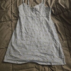 Hollister Light Blue Butterfly Print Top
